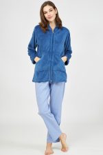 Harmony Μονόχρωμη ζακέτα Fleece με Φερμουάρ 34-407709 Lamoda.gr