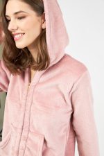 Harmony Μονόχρωμη ζακέτα Fleece με Φερμουάρ 34-407709 Lamoda.gr