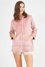 Harmony Μονόχρωμη ζακέτα Fleece με Φερμουάρ 34-407709 Lamoda.gr