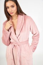 Harmony Μονόχρωμη Fleece Ρόμπα Σταυρωτή 34-407708 Lamoda.gr