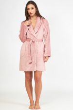 Harmony Μονόχρωμη Fleece Ρόμπα Σταυρωτή 34-407708 Lamoda.gr
