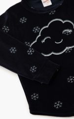 Minerva Βελούδινη Βρεφική Πυτζάμα Snowflake 90-62263 Lamoda.gr