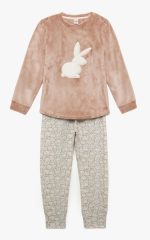 Minerva Παιδική Πυτζάμα Fleece για Κορίτσια 90-62289 Lamoda.gr