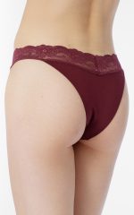 Minerva Γυναικείο Σλιπ brazilian με Δαντέλα 90-8095 Lamoda.gr
