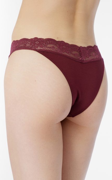 Minerva Γυναικείο Σλιπ brazilian με Δαντέλα 90-8095 Lamoda.gr