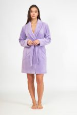 Harmony Μονόχρωμη Fleece Ρόμπα Σταυρωτή 34-407708 Lamoda.gr