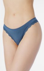 Minerva Μονόχρωμο String με Δαντέλα 90-81637 Lamoda.gr