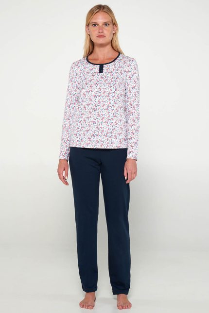 Vamp Γυναικεία Χειμερινή Πυτζάμα Floral 19918 Lamoda.gr