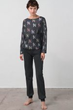 Vamp Γυναικεία Χειμερινή Πυτζάμα Εμπριμέ 17930 Lamoda.gr