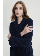 Σταυρωτή Μονόχρωμη Ρόμπα Fleece Vamp 19218