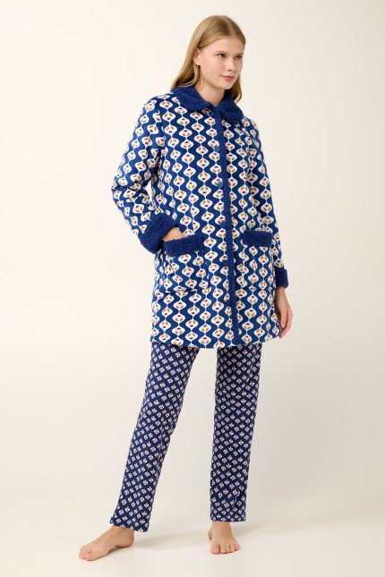 Vamp Γυναικεία Ρόμπα Fleece με Κουμπιά 21415 lamoda.gr