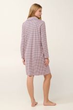 Vamp Κουμπωτό Νυχτικό με Houndstooth Μοτίβο | lamoda.gr