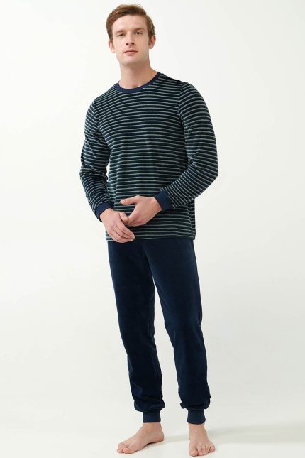 Vamp Ανδρική Χειμερινή Πιτζάμα Homewear Βελουτέ 21961 Lamoda.gr