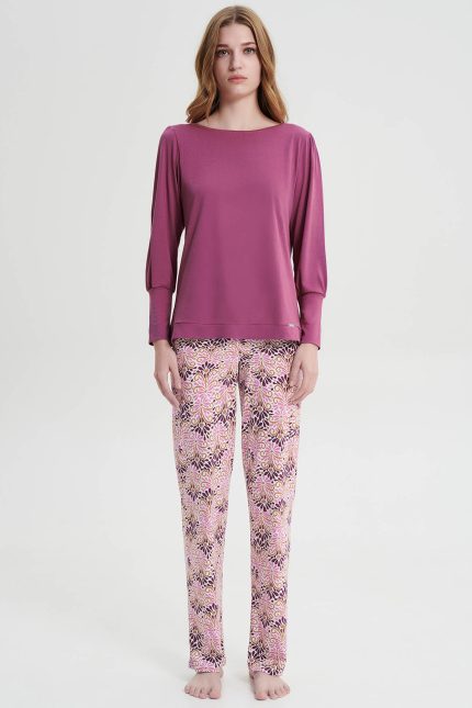 Vamp Γυναικεία Πιτζάμα Χειμερινή με Κουμπάκια19107 Lamoda.gr