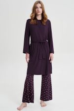 Vamp Γυναικεία Μονόχρωμη Ρόμπα Σταυρωτή 19005 Lamoda.gr