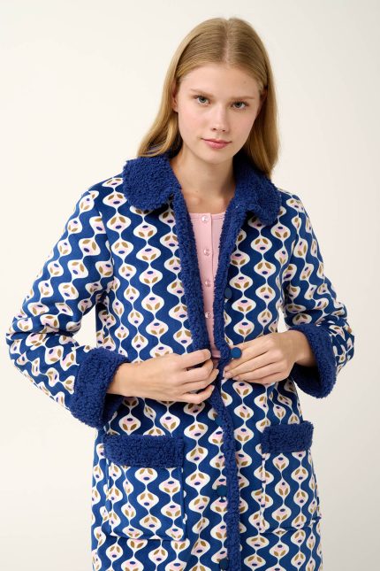 Vamp Γυναικεία Ρόμπα Fleece με Κουμπιά 21416 lamoda.gr