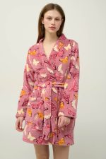 Vamp Σταυρωτή Χειμερινή Ρόμπα Fleece 19013 Lamoda.gr