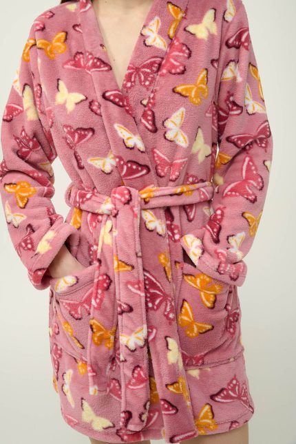 Vamp Σταυρωτή Χειμερινή Ρόμπα Fleece 19013 Lamoda.gr