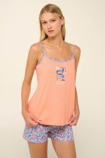 Βαμβακερό Babydoll με Τιράντες Vamp 22207