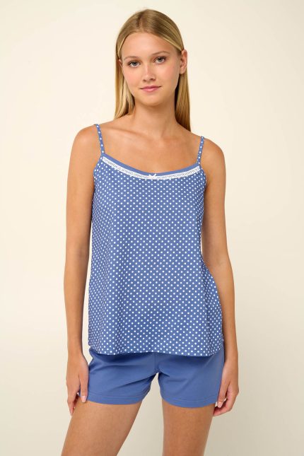 Vamp Νεανικό Βαμβακερό Babydoll με Τιράντες 22216 Lamoda.gr