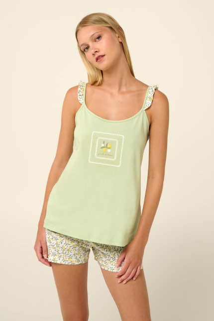 Vamp Νεανικό Βαμβακερό Babydoll με Τιράντες 22236 Lamoda.gr