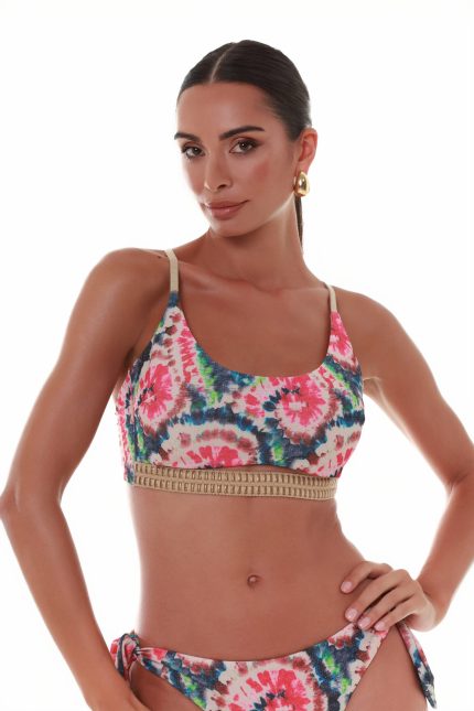 Bluepoint Γυναικείο Μπουστάκι Crop Τop Μe Τύπωμα Batik 25066017 Lamoda.gr