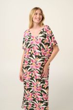 Floral Καλοκαιρινό Φόρεμα με V Λαιμόκοψη Vamp 22494