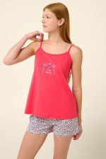 Vamp Βαμβακερή Πυτζάμα Babydoll με Τιράντες 22307 Lamoda.gr