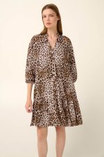 Vamp Καλοκαιρινό Φόρεμα Animal Print σε Χαλαρή Γραμμή 22430 Lamoda.gr