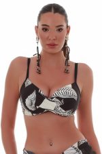 Bluepoint Εμπριμέ Μαγιό Σουτιέν Cup D με Μπανέλα 25066063D Lamoda.gr