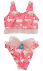 Tortue Παιδικό Μαγιό Bikini Σχέδιο με Κύκνους S5-228-403 Lamoda.gr