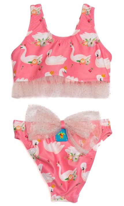 Tortue Παιδικό Μαγιό Bikini Σχέδιο με Κύκνους S5-228-403 Lamoda.gr