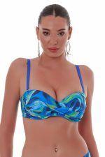 Bluepoint Μαγιό Σουτιέν Cup D Στράπλες Εμπριμέ 25066070D Lamoda.gr