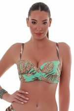 Bluepoint Μαγιό Σουτιέν Cup D Στράπλες Εμπριμέ 25066057D Lamoda.gr