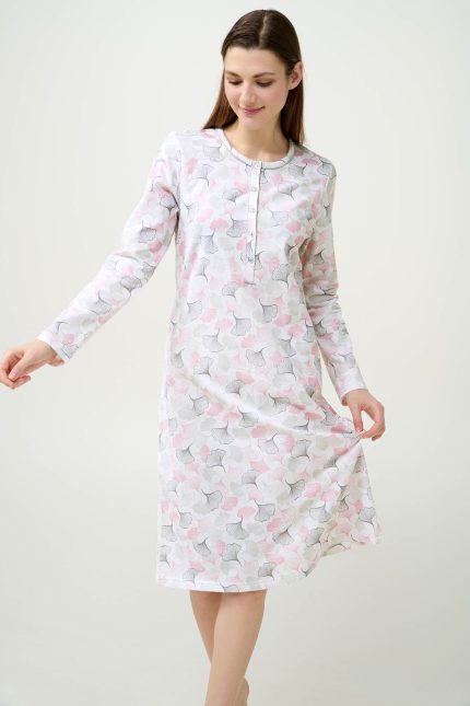 Γυναικείο Νυχτικό Φούτερ με Κουμπάκια Vamp 23290