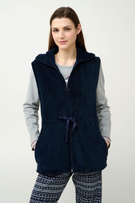 Γυναικείο Γιλέκο Fleece με Φερμουάρ Vamp 23359