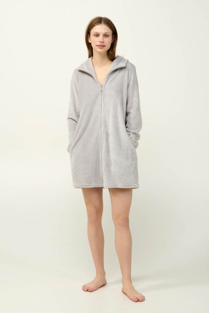Γυναικεία Fleece Ρόμπα με Φερμουάρ Vamp 23282