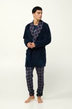 Ανδρική Σταυρωτή Fleece Ρόμπα Vamp 23691