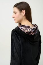 Γυναικείο Velvet Lounge Set με Κουκούλα Vamp 23082