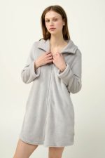 Γυναικεία Fleece Ρόμπα με Φερμουάρ Vamp 23282