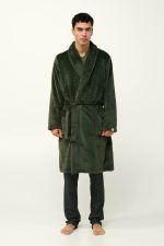 Fleece Μακριά Ανδρική Ρόμπα Vamp 23647