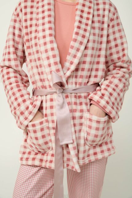 Γυναικεία Καρό Ρόμπα Fleece Vamp 23324