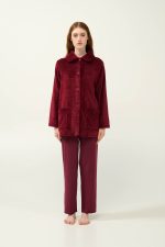 Κουμπωτή Κοντή Γυναικεία Ρόμπα Fleece Vamp 23358
