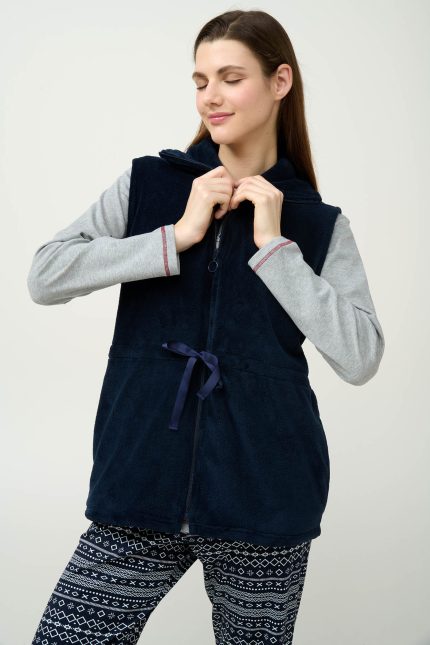 Γυναικείο Γιλέκο Fleece με Φερμουάρ Vamp 23359