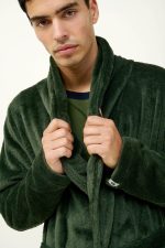 Ανδρική Μονόχρωμη Ρόμπα Fleece Vamp 23646