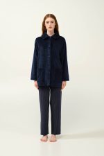 Κουμπωτή Κοντή Γυναικεία Ρόμπα Fleece Vamp 23358