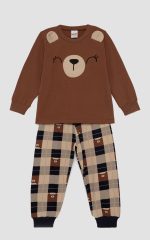 Unisex Χειμερινή Βρεφική Πυτζάμα Bear Minerva 90-62382