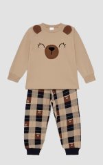 Unisex Χειμερινή Βρεφική Πυτζάμα Bear Minerva 90-62382