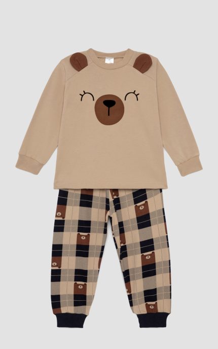 Unisex Χειμερινή Βρεφική Πυτζάμα Bear Minerva 90-62382