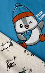 Unisex Βρεφική Πυτζάμα Penguin Χειμερινή Minerva 90-62389